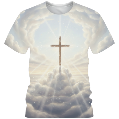 T-Shirt Nuage avec Croix | Une Parole d'Amour