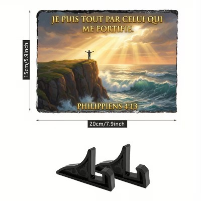 Plaque en Ardoise Philippiens 4:13 | Une Parole d'Amour