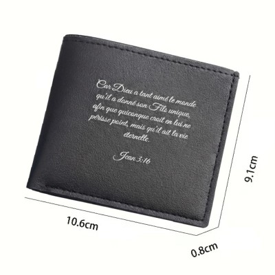 Portefeuille Chrétien Homme Jean 3:16 | Une Parole d'Amour