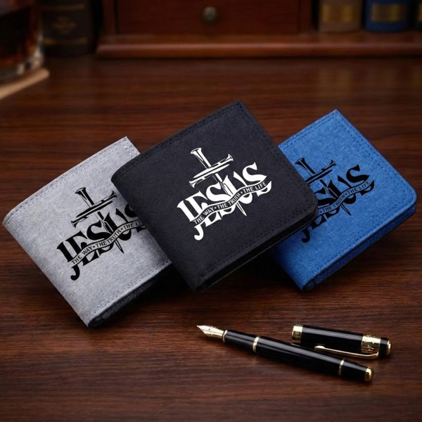 Portemonnaie Jésus en toile | Une Parole d'Amour