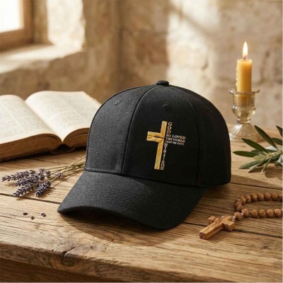 Casquette Noire Jean 3:16 | Une Parole d'Amour