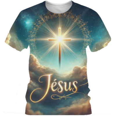 T-Shirt Jésus et Croix | Une Parole d'Amour