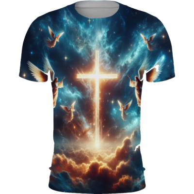 T-Shirt "Anges avec Croix" - Collection Chrétienne | UPA
